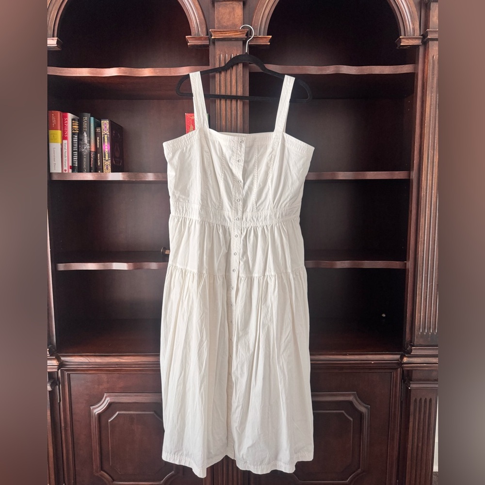 Banana Republic Ivory Sleeveless Midi Dress